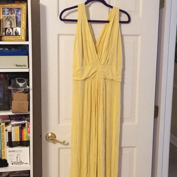 EUC,IMAN,1XP,Cotton,Yellow step in design,gathered waist,sleeveless,maxi dress - Picture 2 of 7
